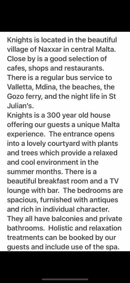 Knights In Malta Bed & Breakfast Naxxar Luaran gambar